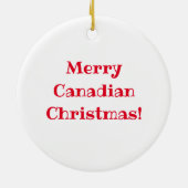 Merry Canadian Flag Weihnachtsbaum Keramik Ornament (Hinten)