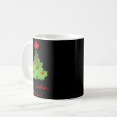 Merry Canadian Maple Leaf Flag Christmas Kaffeetasse (Vorderseite Links)