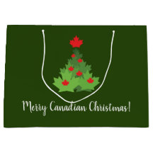Merry Canadian Maple Leaf Flag Weihnachten
