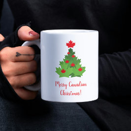 Merry Canadian Maple Leaf Flag Weihnachten Kaffeetasse
