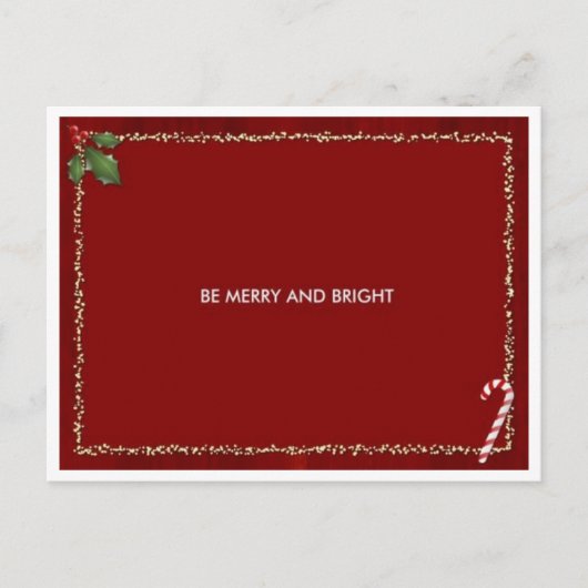 Merry Card Feiertagspostkarte (Vorderseite)