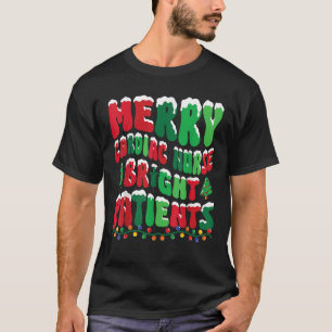 Merry Cardiac Nurse Bright Patienten CVICU Kranken T-Shirt
