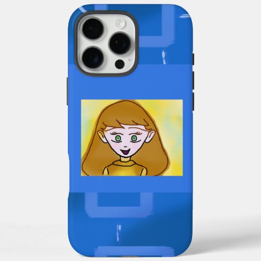 Merry Cartoon Blue Geometric iPhone / iPad Gehäuse Case-Mate iPhone Hülle (Rückseite)