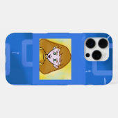 Merry Cartoon Blue Geometric Phone Case iPhone Hülle (Rückseite (Horizontal))