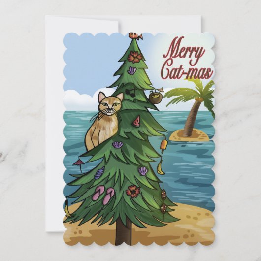 Merry Cat-Mas Feiertagskarte (Vorderseite)