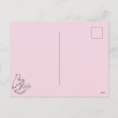 Merry Cat-mas Pink Cat Christmas Light Feiertagspostkarte (Rückseite)