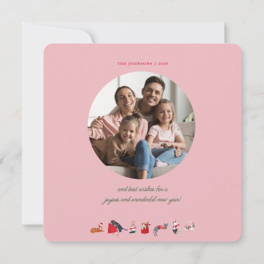 Merry Cat-mess Katzen Weihnachtskarte (Rückseite)