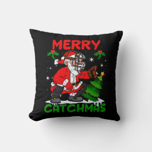 Merry Catchmas Santa Claus Baseball Catcher Xmas C Kissen