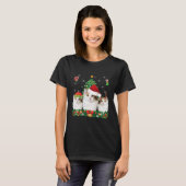 Merry Catmas American Curl Santa Elf T-Shirt (Vorne ganz)