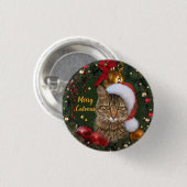 Merry Catmas Button (Vorne & Hinten)