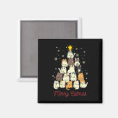 Merry Catmas Cat Christmas Tree Cat Lover Magnet (Vorderseite/Rückseite)