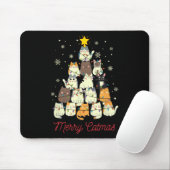 Merry Catmas Cat Christmas Tree Cat Lover Mousepad (Mit Mouse)
