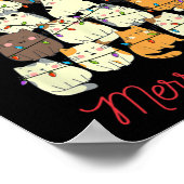 Merry Catmas Cat Christmas Tree Cat Lover Poster (Ecke)