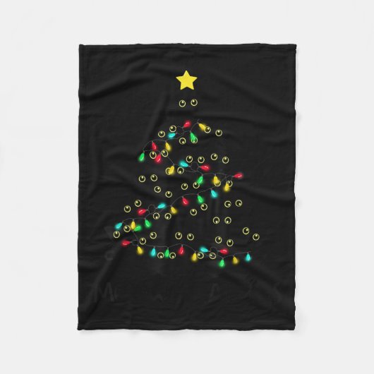 Merry Catmas Cat Christmas Tree Kids Girls Boys Me Fleecedecke (Vorderseite)