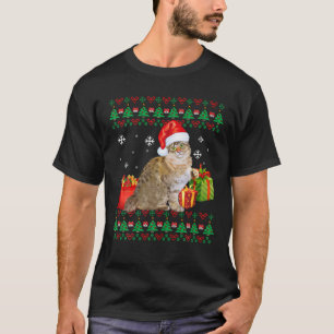 Merry Catmas Cat Ugly Christmas American Bobtail M T-Shirt