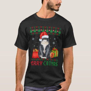 Merry Catmas Cat Ugly Christmas British Shorthair T-Shirt
