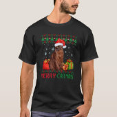 Merry Catmas Cat Ugly Christmas Havana Brown Mama T-Shirt (Vorderseite)