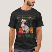 Merry Catmas Cat Ugly Christmas Sphynx Mama Vater T-Shirt (Vorderseite)