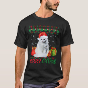 Merry Catmas Cat Ugly Weihnachten Türkische Angora T-Shirt