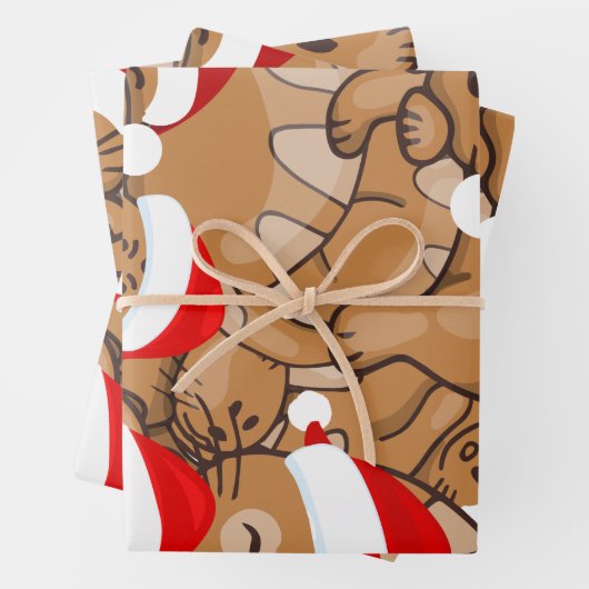 Merry Catmas Cats Ugly Weihnachtskraut Geschenkpapier Set (Beispiel)