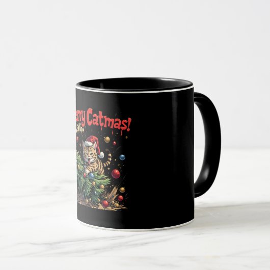 Merry Catmas – Chaos Edition Tasse (VorderseiteRechts)