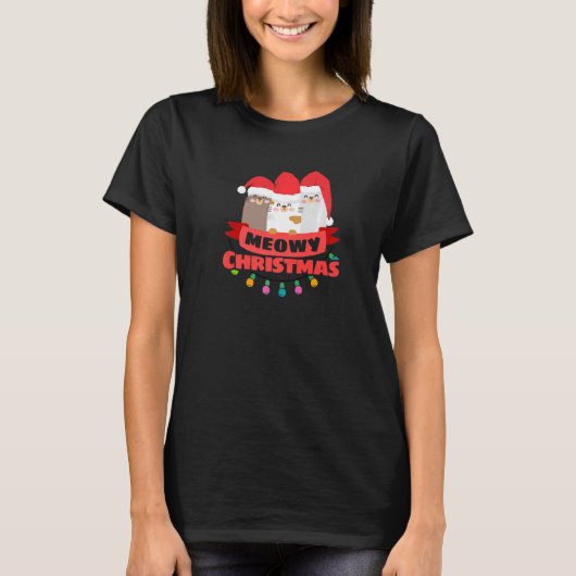 Merry Catmas Christmas Cats Xmas Holiday   T-Shirt (Vorderseite)