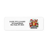 Merry Catmas Christmas Return Address Label (Vorne)