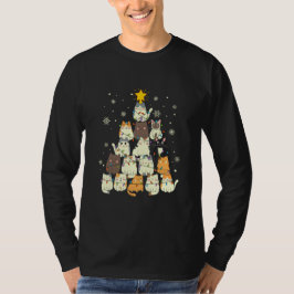Merry Catmas Christmas Tree Cat T-Shirt