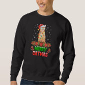Merry Catmas Cool Cat Sweatshirt (Vorderseite)