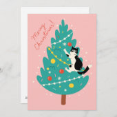 Merry Catmas - Ein purer Weihnachtskletter Feiertagskarte (Vorne/Hinten)