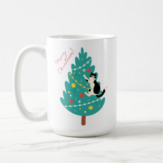 Merry Catmas - Ein purer Weihnachtskletter Kaffeetasse (Links)