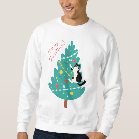 Merry Catmas - Ein purer Weihnachtskletter Sweatshirt (Vorderseite)