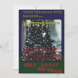 Merry Catmas Feiertagskarte