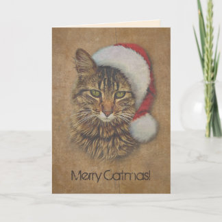 Merry Catmas Feiertagskarte