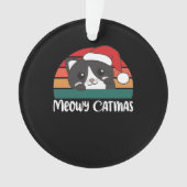 Merry Catmas Funny Cat Christmas Pub Ornament (Vorderseite)