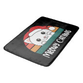 Merry Catmas Funny Cat Christmas Pun Bath Mat Badematte (Schrägansicht)
