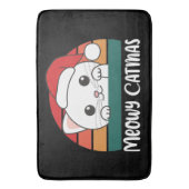 Merry Catmas Funny Cat Christmas Pun Bath Mat Badematte (Vorderseite Vertikal)