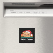 Merry Catmas Funny Cat Christmas Pun Magnet (In Situ (Geschirrspüler))