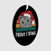 Merry Catmas Funny Cat Christmas Pun Ornament (Vorderseite)