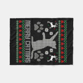 Merry Catmas Funny Cat Christmas Ugly Sweater Men Fleecedecke (Vorderseite (Horizontal))