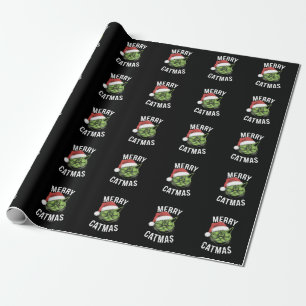 Merry Catmas Funny Cat Liebhaber Weihnachten Geschenkpapier