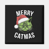 Merry Catmas Funny Cat Liebhaber Weihnachten Magnet (Vorne)