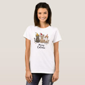 Merry Catmas Funny Cat Lover T-Shirt (Vorne ganz)