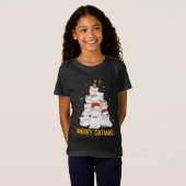 Merry Catmas Funny Cats Christmas Tree T-Shirt (Vorne ganz)