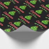 Merry Catmas Funny Christmas Cat Tree Muster Geschenkpapier (Ecke)