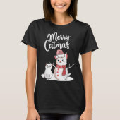 Merry Catmas Funny Christmas Cats T-Shirt (Vorderseite)