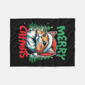 Merry Catmas Funny Christmas Duck Lover Fleecedecke (Vorderseite (Horizontal))