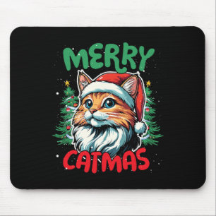 Merry Catmas Funny Christmas Duck Lover Mousepad