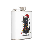 Merry Catmas Funny Christmas Feline Cat Lover Flachmann (Rechts)