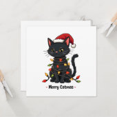 Merry Catmas Funny Christmas Feline Cat Lover Karte (Vorderseite/Rückseite Beispiel)